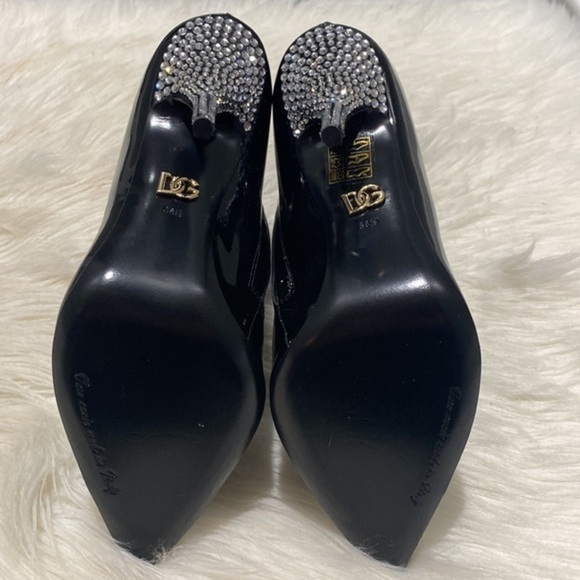 New Dolce & Gabbana Patent Leather ankle boots with fusible rhinestones size 36 - Picture 12 of 17